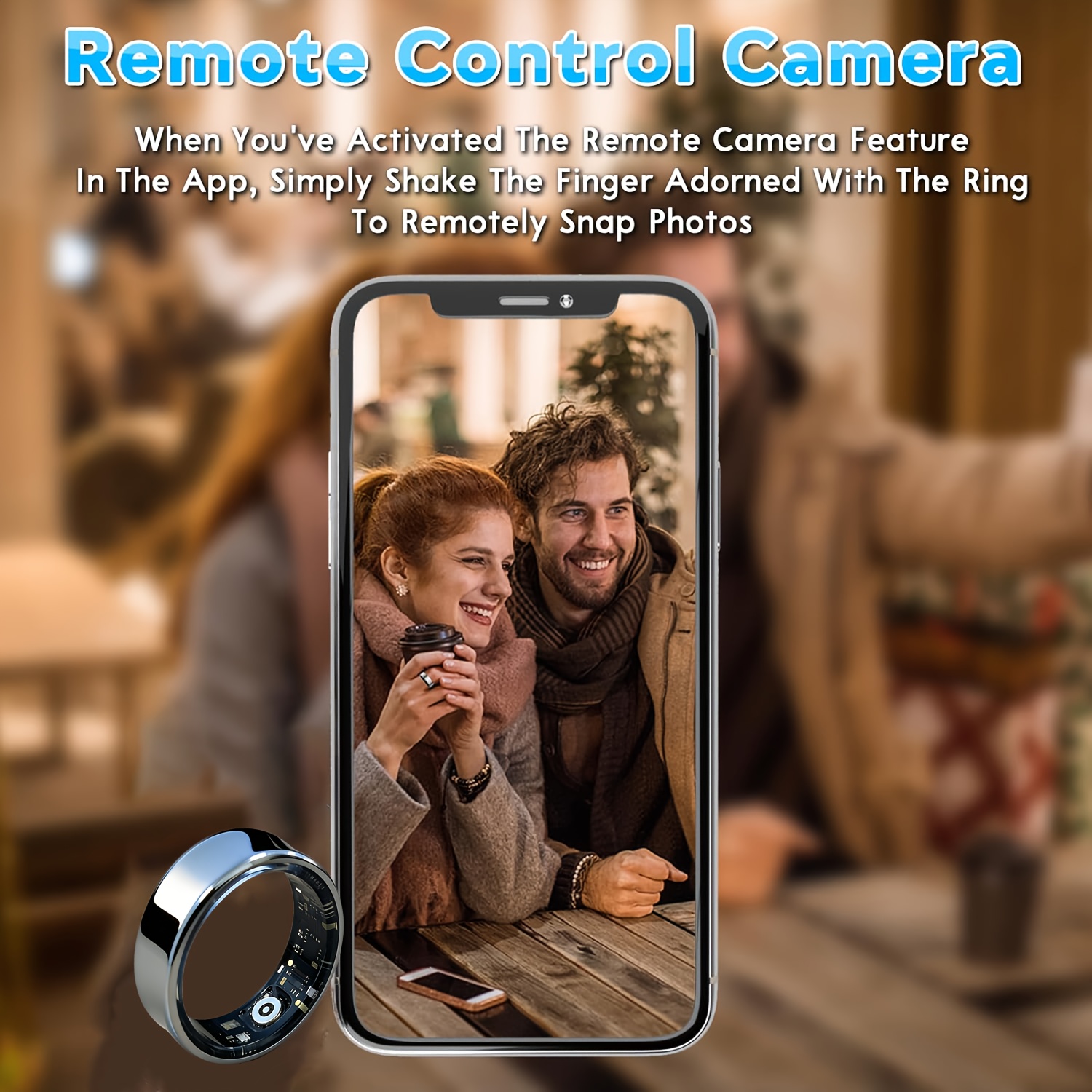 2026新款智能戒指,钛合金材质,带充电盒 | 男女通用,支持运动监测、多种运动模式、手势拍照,日常时尚搭配及特殊场合的理想之选