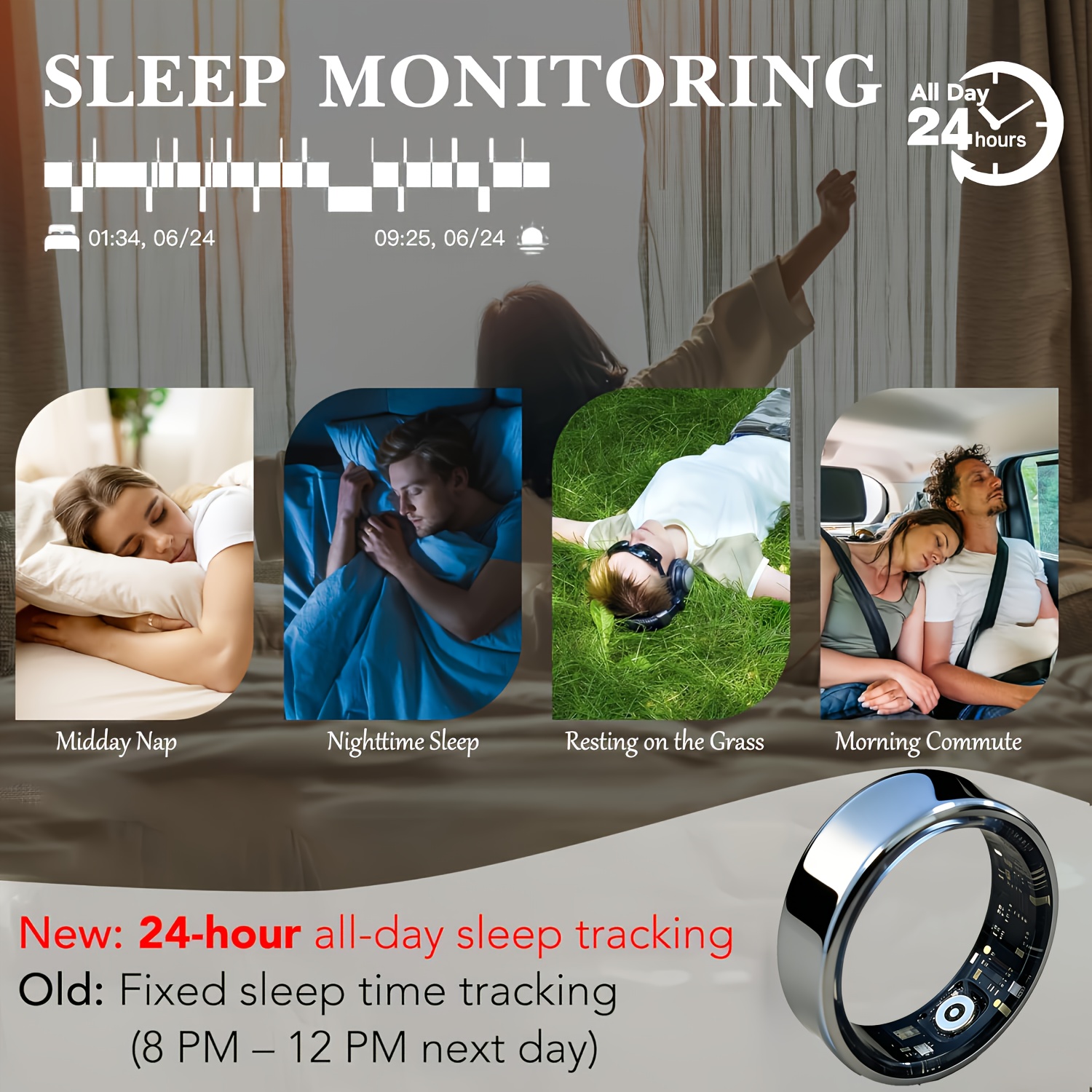 2026新款智能戒指,钛合金材质,带充电盒 | 男女通用,支持运动监测、多种运动模式、手势拍照,日常时尚搭配及特殊场合的理想之选