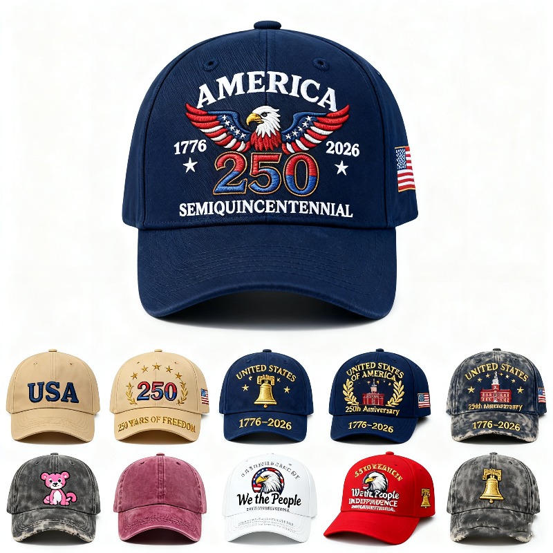 250th Anniversary 1776-2026 American Flag & Eagle Embroidered Hat - 250 Years of National History, Snap Closure for July 4th, Independence Day & Father's Day - Collectible Patriotic Gift for, U.S. Pride Accessory