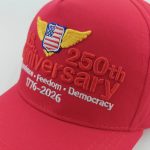 1pc 250th Anniversary Flag - 1776-2026 Embroidered Independence, Freedom & 250 Years Design, Red/White/Blue Patriotic Hat with Winged Emblem, All-Season Casual Wear for 4th of July & National Celebrations - Image 7