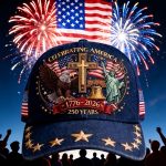 250th Anniversary of the Founding of the United States Commemorative Cap – Eagle design, symbolizing freedom and the cross | Adjustable patriotic baseball cap - Image 7