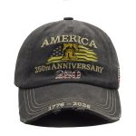 1 U.S. Bicentennial + 50th Anniversary Commemorative Red Cap | Retro Baseball Cap, Adjustable Fit, Embroidered U.S. Map & 50-State Motif, Unisex Style, Collectible Historical Edition, Hand Wash - Image 5