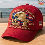 [Patriotic Eagle Cap] United States 250th Anniversary Eagle Patriotic Baseball Cap - Adjustable Snapback, Lightweight & Comfortable, 250th Birthday of America Design with Eagle & 1776-2026 Years, Unisex Commemorative Gift for Veterans, History Buffs, 4th of July, Thanksgiving, Valentine's Day - Ideal for Parades, Events & Casual Attire (Men & Women) - Machine Washable, Durable & Secure Fit - Image 6