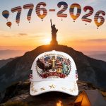 250th Anniversary of the Founding of the United States Commemorative Cap – Eagle design, symbolizing freedom and the cross | Adjustable patriotic baseball cap - Image 3