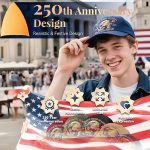 [Patriotic Eagle Cap] United States 250th Anniversary Eagle Patriotic Baseball Cap - Adjustable Snapback, Lightweight & Comfortable, 250th Birthday of America Design with Eagle & 1776-2026 Years, Unisex Commemorative Gift for Veterans, History Buffs, 4th of July, Thanksgiving, Valentine's Day - Ideal for Parades, Events & Casual Attire (Men & Women) - Machine Washable, Durable & Secure Fit - Image 5