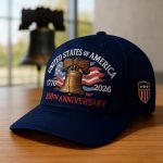 250th Anniversary 1776-2026 American Flag & Eagle Embroidered Hat - 250 Years of National History, Snap Closure for July 4th, Independence Day & Father's Day - Collectible Patriotic Gift for, U.S. Pride Accessory - Image 7